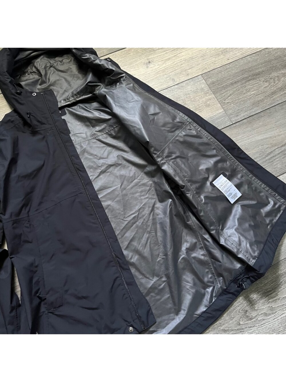 Rab Women's M Rain Coat Waterproof Hooded Downpour Eco Jacket Black - Picture 8 of 13